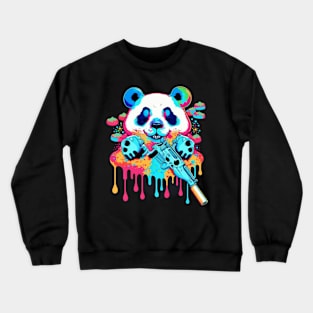 Panda With Guns and Candy Crewneck Sweatshirt